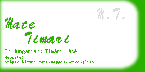 mate timari business card